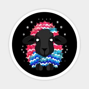 Patriotic Sheep Magnet